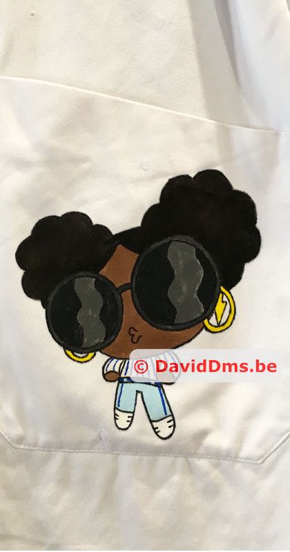 Tablier r&eacute;tho de la Saint Nicolas - Poche - Super Nana