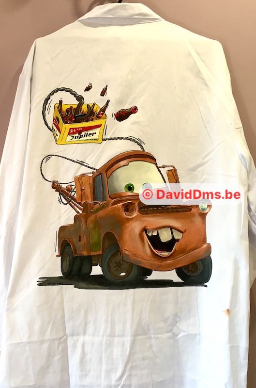 Tablier r&eacute;tho de la Saint Nicolas - Martin de Cars avec un bac de Jupiler